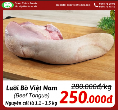 Lưỡi Bò Việt Nam - Nguyên Cái - Tính Kg