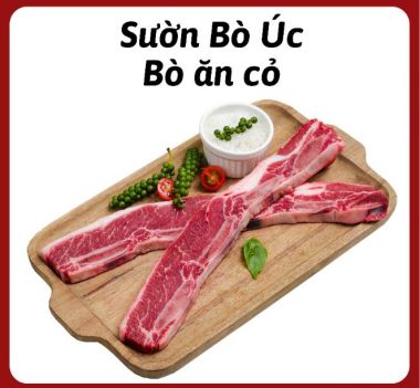 SƯỜN BÒ ÚC CÓ XƯƠNG (HIỆU RALPH) - BÒ ĂN CỎ - GÓI 500G