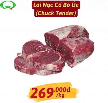 Lõi Nạc Cổ Bò Úc (Bắp cá lóc Bò Úc) - Australia Beef Chuck Tender - 1 kg