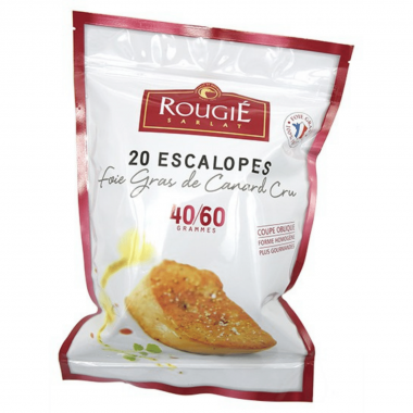 Gan Ngỗng Pháp cắt lát 40/60 Rougie Túi 1kg - Foie Gras